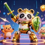 Experience thrilling gameplay at Sc88 with a dynamic mech-suit panda in a vibrant casino environment.