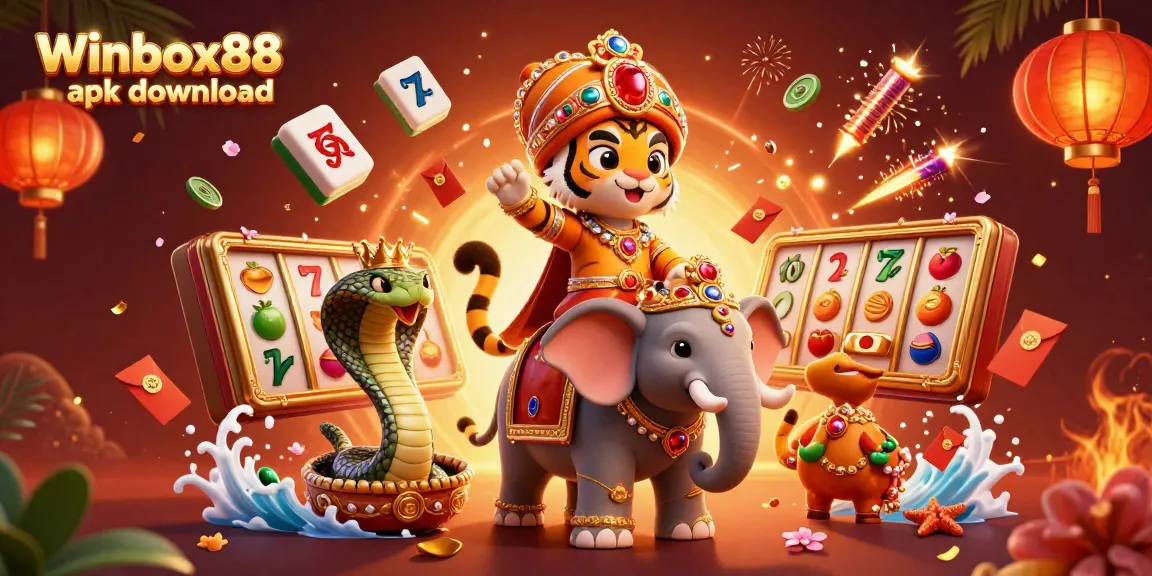 Experience seamless gameplay with Winbox88 apk download, showcasing vibrant casino elements and a dynamic scene.